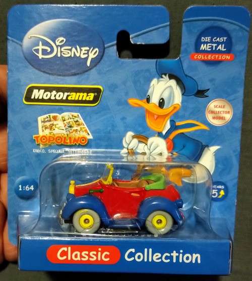 MOTORAMA DISNEY TOPOLINO - DIE CAST - CLASSIC COLLECTION - DONALD DUCK CAR