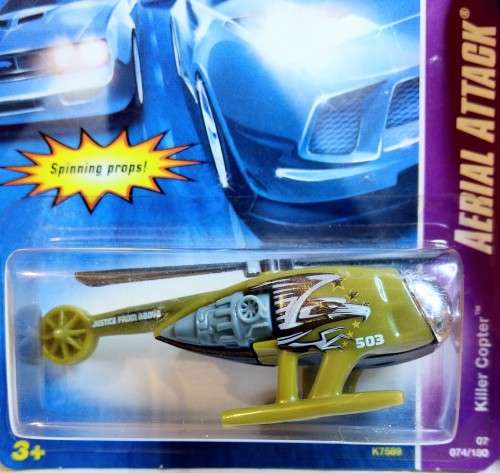 2006 HOT WHEELS / HOTWHEELS - DIE CAST - AERIAL ATTACK - KILLER COPTER - SEALED