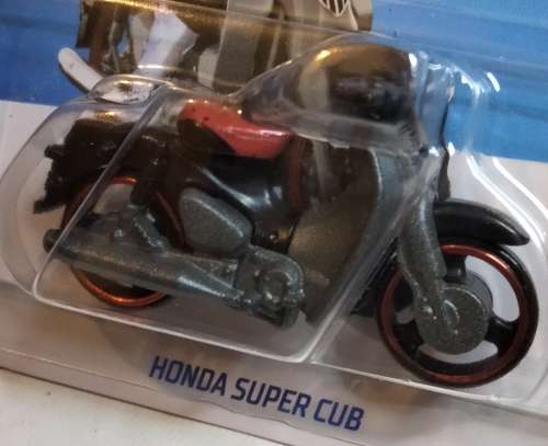 HOTWHEELS / HOT WHEELS - DIE CAST VEHICLES - HONDA SUPER CUB SCOOTER -RED RIM ED