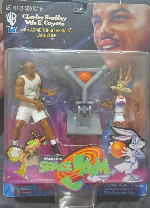 1996 Sealed Playmates - Space Jam - Charles Barkley & Wile E Coyote! Classic!
