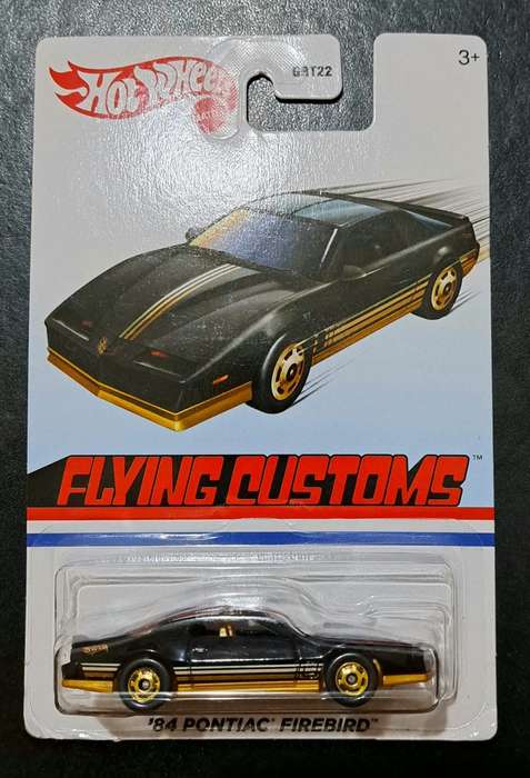 Hot Wheels - Flying Customs - 1984 Black Pontiac Firebird - Mattel Die Cast 1:64