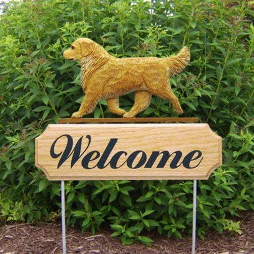 FREE SHIPPING - Solid Oak Welcome Stake / Crafted To Order - Choice of Colors