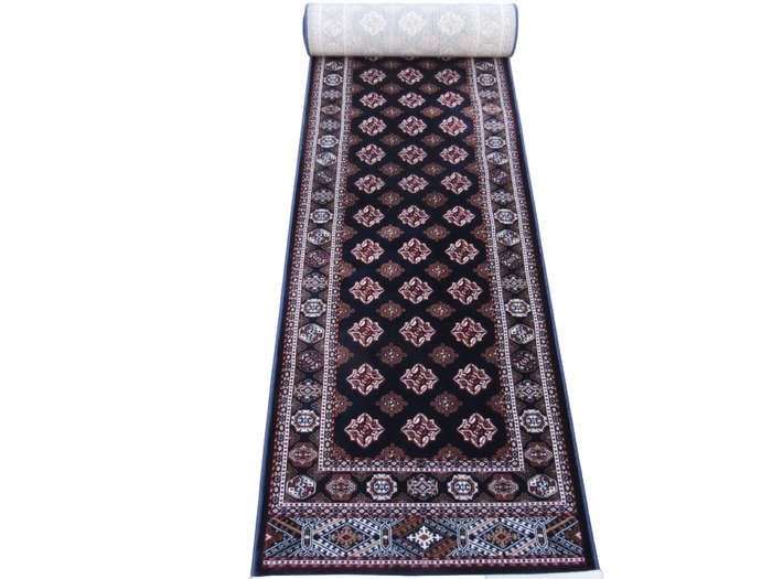 Persian Blue & Red Kashan Inspired Passage Runner / Size 80 x 5m