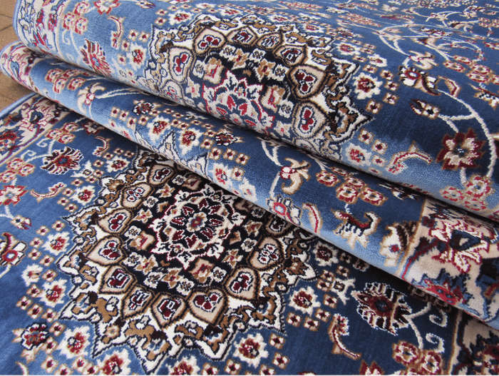 Persian Blue & Red Kashan Inspired Passage Runner / Size 80 x 6m