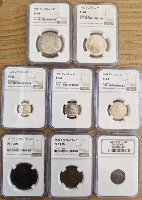 1923 Union of South Africa Short Proof Set NGC Graded