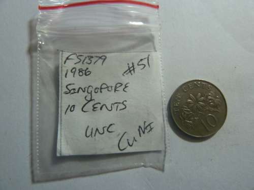 1986 Singapore 10 cents
