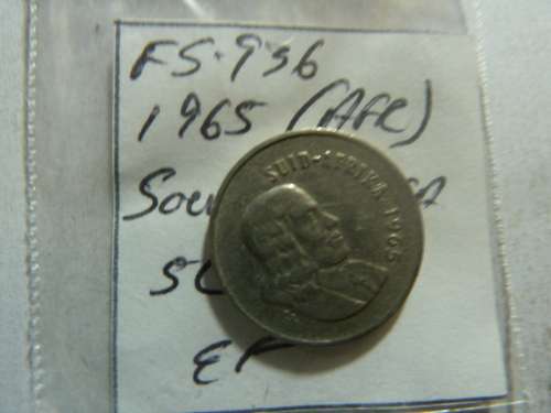 1965 Republic of South Africa 5 cent (Afrikaans)