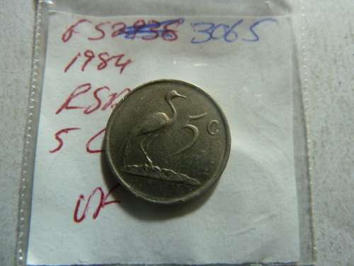1984 Republic of South Africa 5 cent