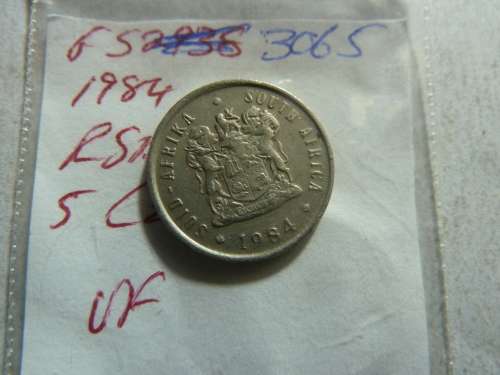 1984 Republic of South Africa 5 cent