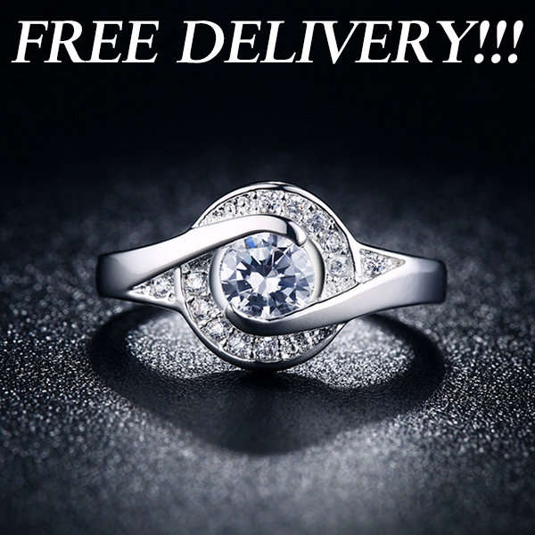 **FREE DELIVERY**Astounding 1 Carat Simulated Diamond Ring. Sizes Available : 6 ; 7 ; 8 ; 9 !!!