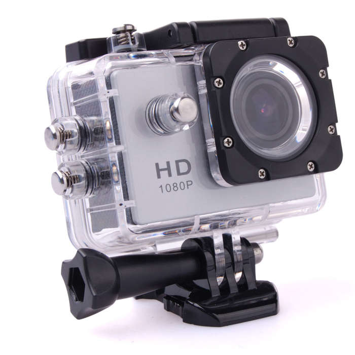 SPORTS Cam-Full HD 1080p Waterproof Action Camera - Black / Silver - 6 On Auction - Local Stock!