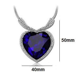 Titanic Heart of the ocean inspired necklace!!!
