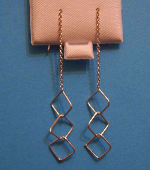 ***STUNNING long Sterling Silver earrings.