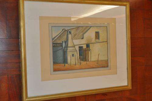 GREAT INVESTMENT!!! FANTASTIC WATERCOLOR BY FAMOUS S.A.ARTIST MICHAEL ROOS,DATED 1980