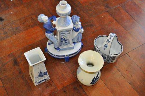 BEAUTIFUL COLLECTION OF DELFT PORCELAIN-DONT MISS IT!!!