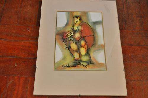 ORIGINAL MIXED MEDIA BY FAMOUS HARGREAVES NTUKWANA