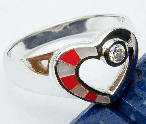 NATURAL MULTI COLOUR OPAL AND WHITE TOPAZ STERLING SILVER RING SIZE 6