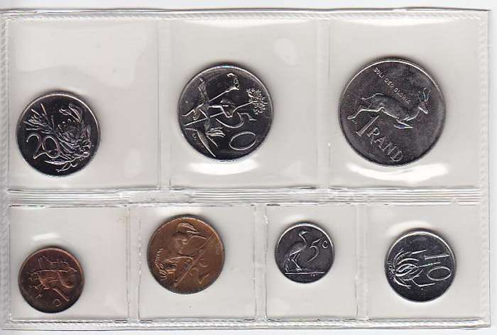 1986 RSA Uncirculated mint pack (7 coin set)