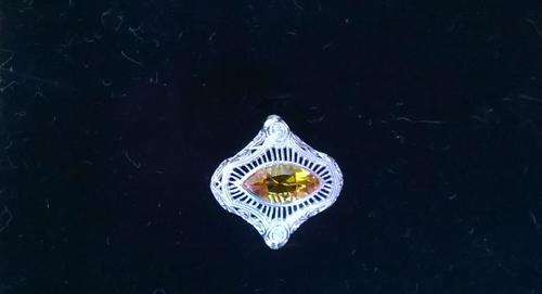 CITRINE .925 STERLING SILVER RING SIZE 6