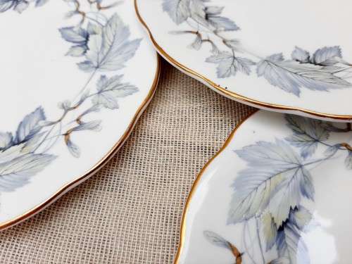 3 x Royal Albert Silver Maple - side (cake) plates