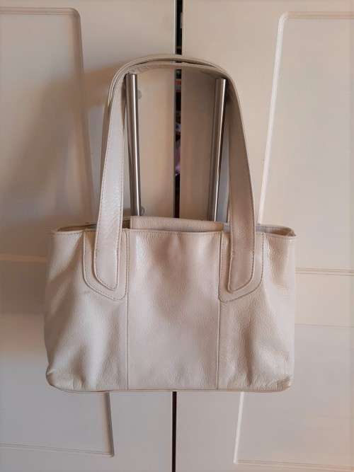 White leather Busby handbag - small