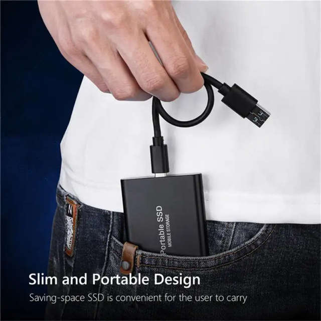 100% Original Silver 16TB Type-C USB 3.1 Portable SSD Hard Drive