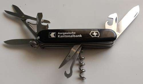 Swiss Army knife (Climber) Victorinox Black scales with Logo Good Condition
