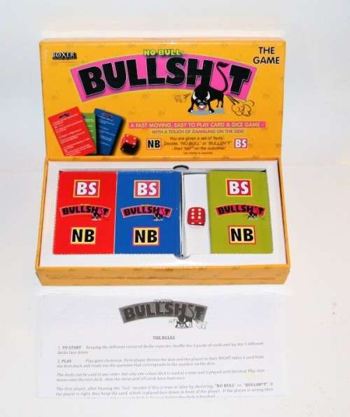 No Buls.t card and dice game