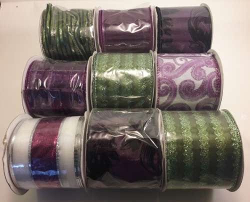 Assorted Rolls of Ribbon 9 rolls
