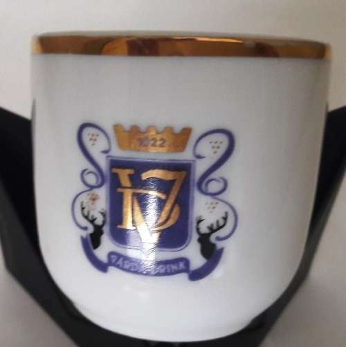Porcelain Cup shot cup Hungary Varda Gold rim