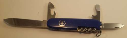 Victorinox Swiss Army Knife - Spartan Blue  Scales With Logo Good Condition