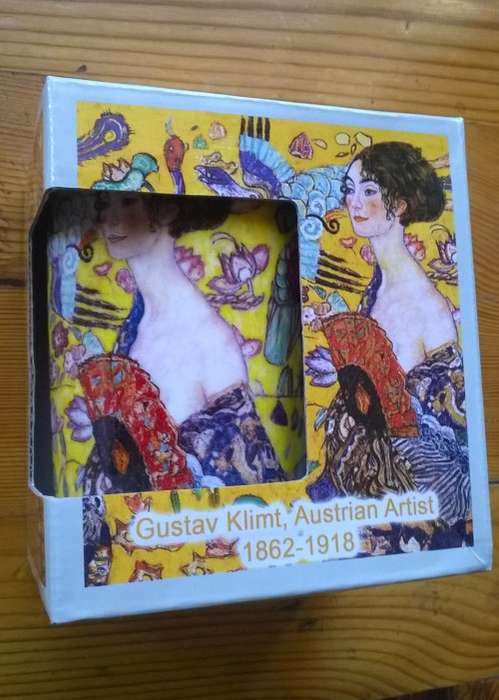 KLIMT'S LADY WITH FAN COFFEE MUG - STECHCOL FINE CHINA