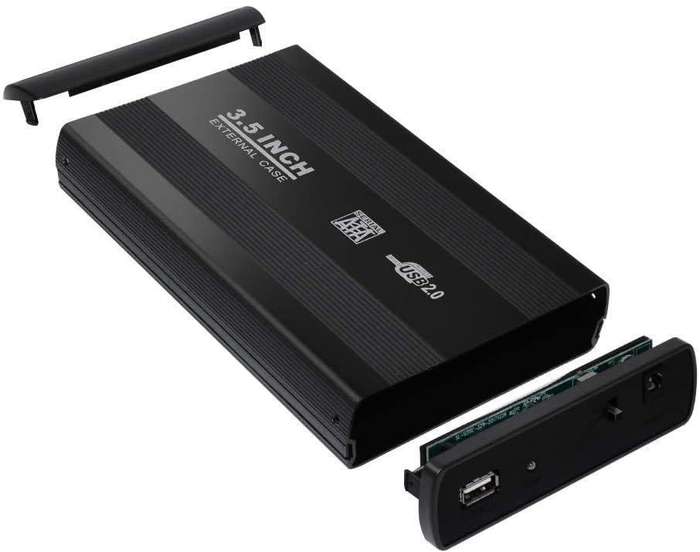 DW 3.5 Inch HDD External Case USB 2.0 - Black