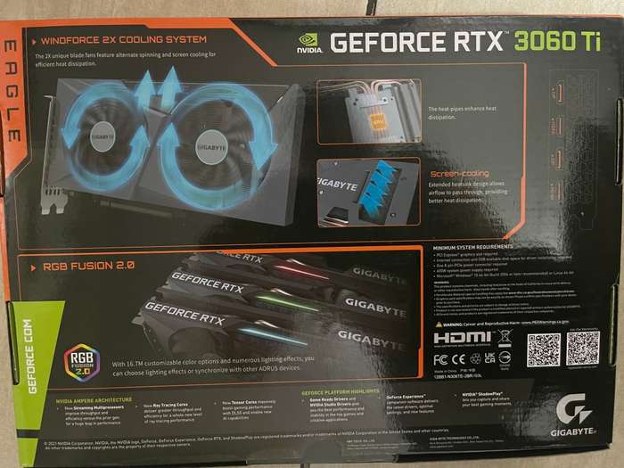 Gigabyte GeForce RTX 3060 Ti EAGLE OC GDDR6 256-bit PCI-E 4.0 with WARRANTY