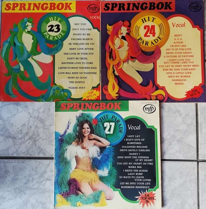 SPRINGBOK HIT PARADE LPs BUNDLE No. 23 & 24 & 27.