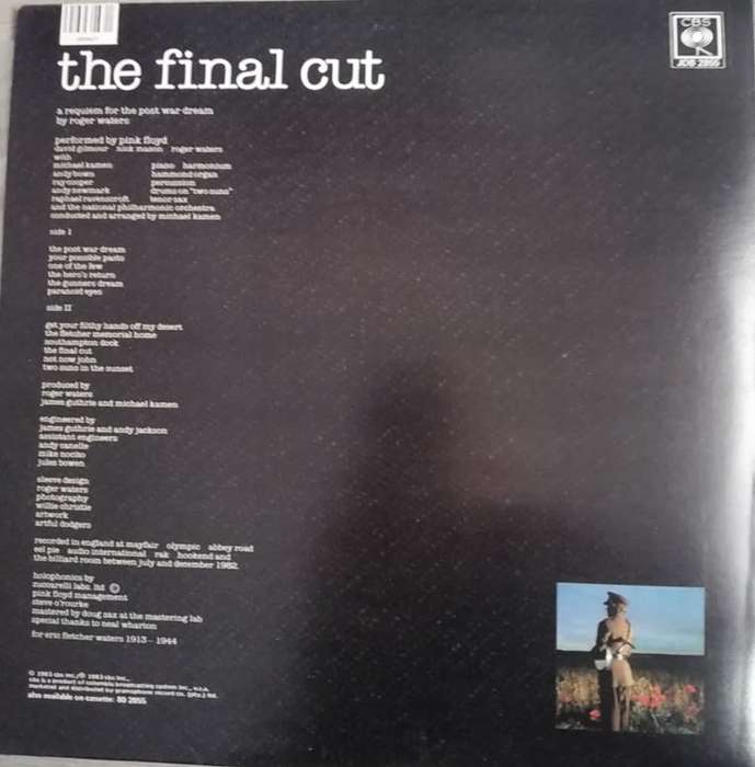 PINK FLOYD - THE FINAL CUT - VINYL LP