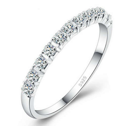 Sterling Silver Simulated Diamond Ring size 6 - 10