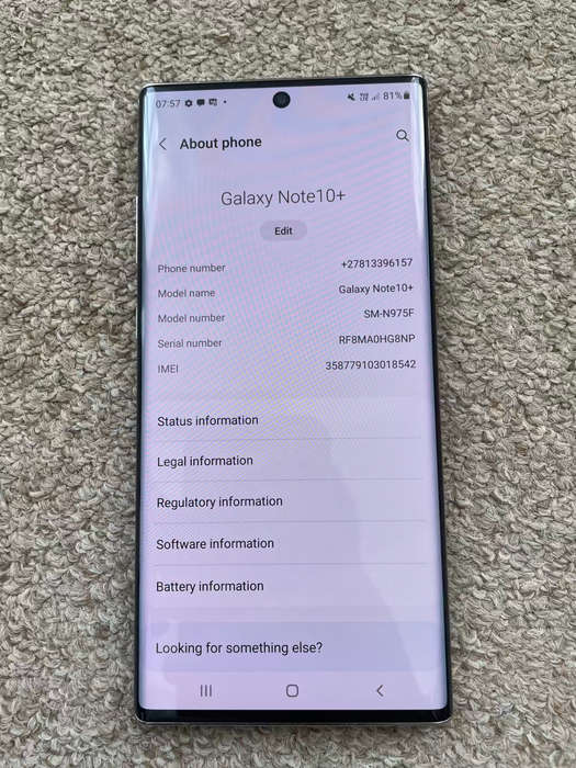 Samsung Note 10 Plus 256gb 12gb ram