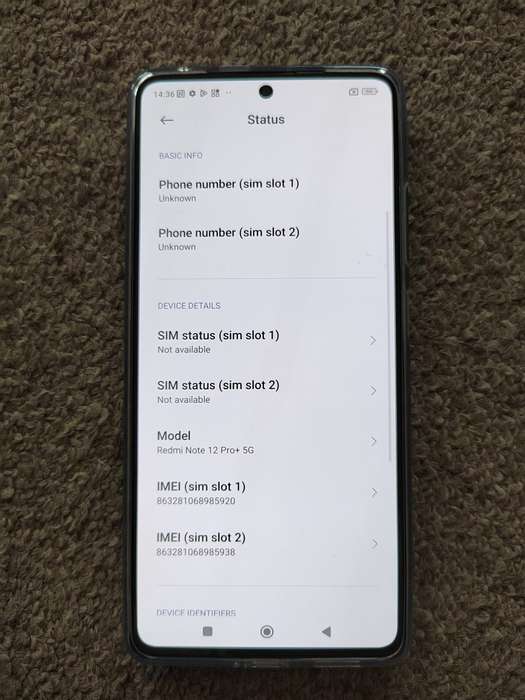 Xiaomi Redmi note 12 pro +PLUS 5G 256GB 11GB ram with box and original charger