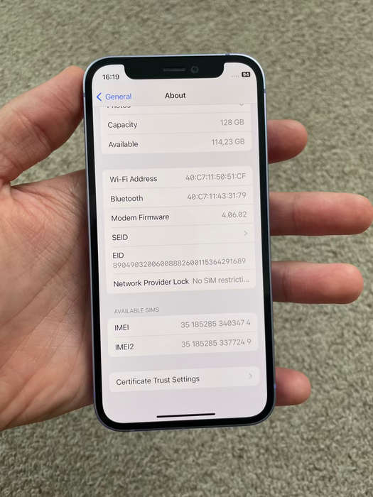 Iphone 12 mini 128gb Dual sim excellent condition with cover