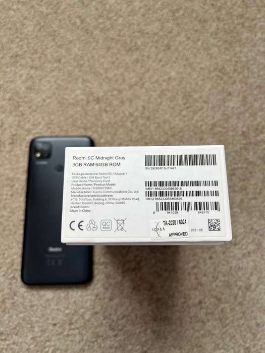 Xiaomi Redmi 9C 64gb 3gb ram dual sim with box