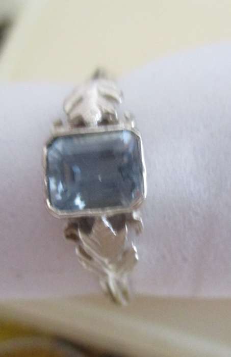 925 Sterling Silver and Blue Topaz Ring