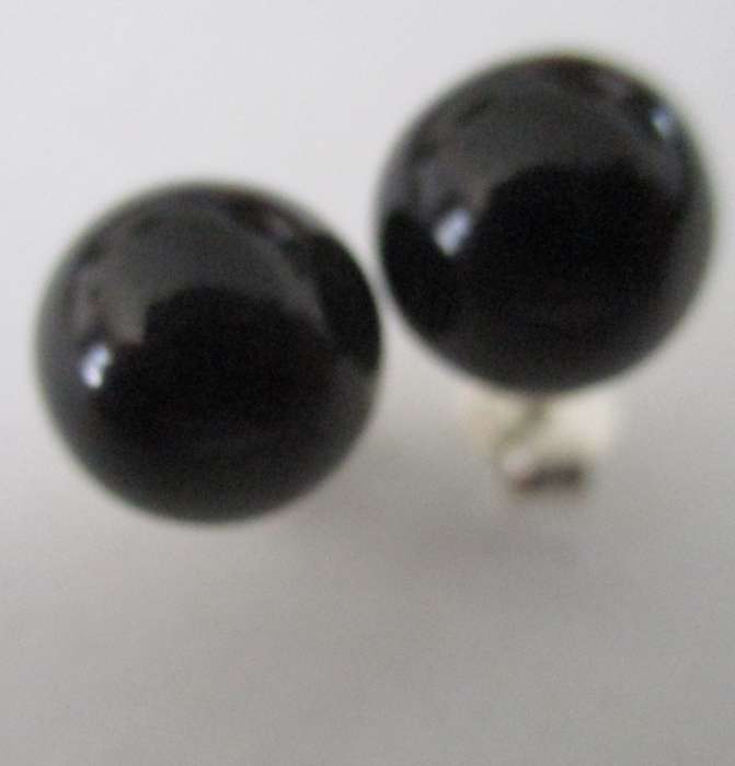 Sterling Silver and Black Onyx Earrings