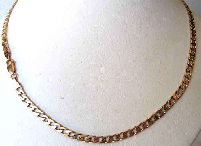Genuine 9k solid Gold Neckchain, 45 cm long