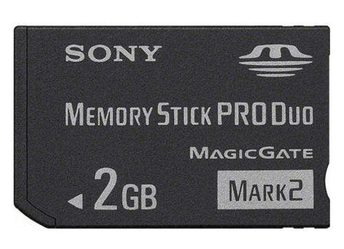 SONY 2GB MEMORY STICK PRO DUO (M2) MS-MT2G - NO ADAPTER