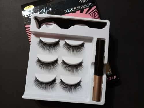 3 Pair Magnetic Eyeliner & Eyelash Set with free eyelash tool (5 Magnet eye lash)