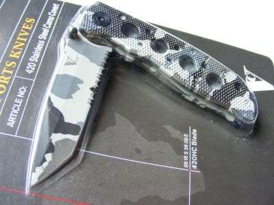 stainless steel camo knife (army grey)!!!NOW ON SPECIAL!!!