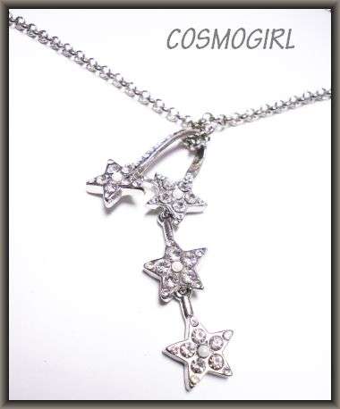 CRAZZZY R1 AUCTION - Irresistible 4 stars pendant on a silver chain