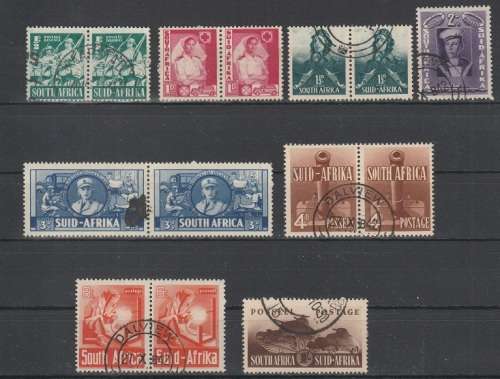 Union of SA: 1941-42: LARGE WAR ISSUE: USED:COMPLETE SET