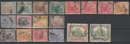 MALAY: FEDERATED STATES: SET USED INCL HIGH VALUES TO 5 DOLLARS